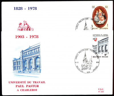 Belgia FDC 1978 Mi 1957-1958 Education at Ghent [BRUXELLES]